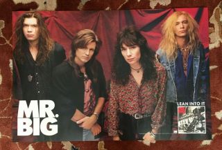 Mr.  Big Lean Into It Rare Promotional Poster