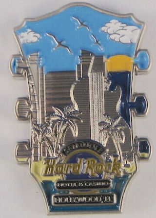 Hard Rock Hotel Hollywood,  Fl Core 3d Cityscape Headstock Series Pin 2020
