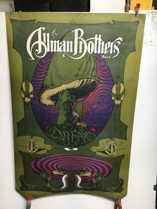 The Allman Bros.  Band " Dreams " 1989 Print Promo Poster