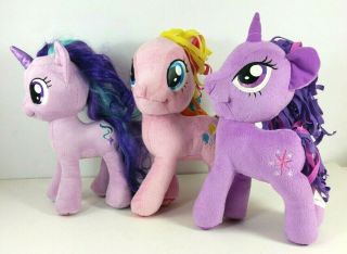 My Little Pony Plush Set Of 3 Pinkie Pie Starlight Glitter Twilight Sparkles 10 "