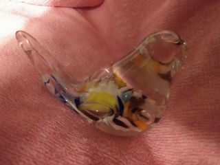 Vintage 1982 Maude & Bob St.  Clair Multi - colored Bird Paperweight 2