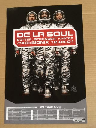 De La Soul Rare 2001 Promo Poster For Tour & Aoi Bionix Cd Usa 18 X 12