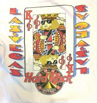 Hard Rock Cafe Las Vegas Vintage T - Shirt Heavy Tee King Cards Roulette Casino M