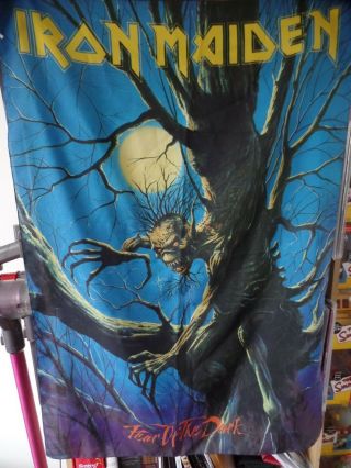 Iron Maiden Fear Of The Dark 29 " X 43 " Fabric / Cloth - Poster,  Flag,  Tapestry