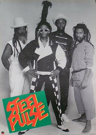 Steel Pulse 1985 Black And White Promo Poster