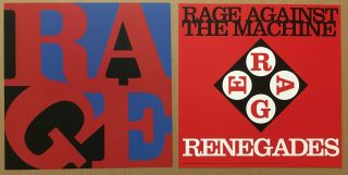 Rage Against The Machine Rare 2000 Double Sided Promo Poster Flat 4 Renegades Cd