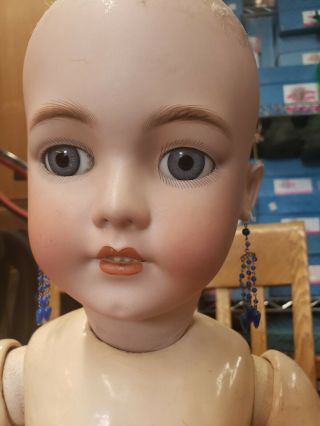 Huge 30 " Antique Simon Halbig Doll 1248 S&h 14 Sleep Eyes Germany Earrings Rare