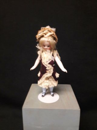 Antique French All Bisque Doll,  So - Called Mignonette