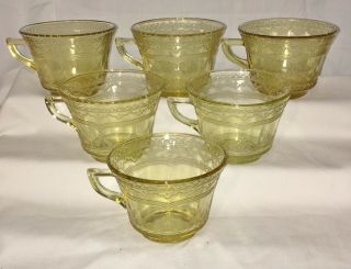 6 Federal Patrician Amber Cups
