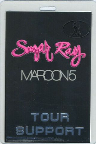 Maroon 5 2003 Tour Laminated Backstage Pass Sugar Ray