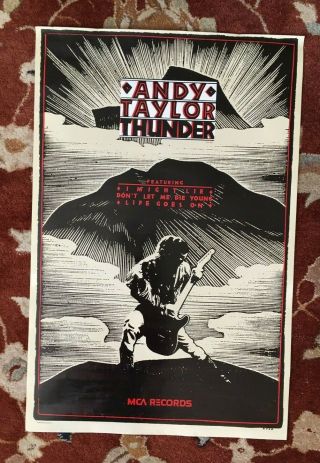 Andy Taylor Thunder Rare Promotional Poster From 1987 Duran Duran