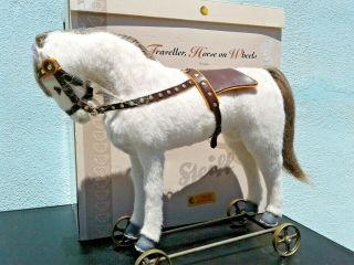 Rare Vintage 18 " Steiff Traveller Horse On Wheels Limited Ed 183/500 667701 Box
