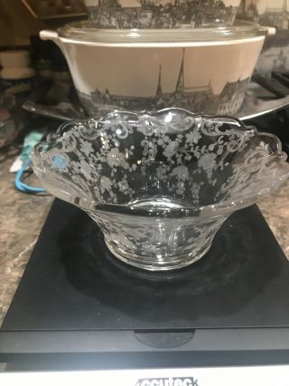 Cambridge Depression Elegant Glass Chantilly Mayonnaise Bowl