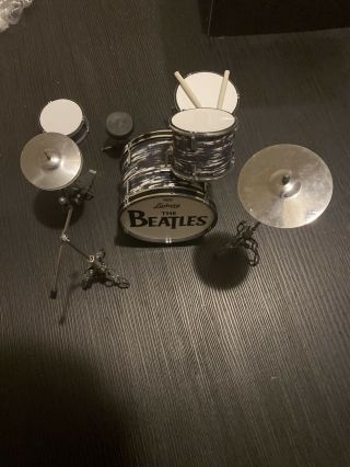 Beatles Ringo Starr Ludwig Miniature Drum Set Missing High Hat