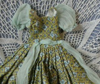 Vintage 1957 Alexander Cissy Doll Diamond Quilt Dress Puffed Sleeve Tagged E.  C.