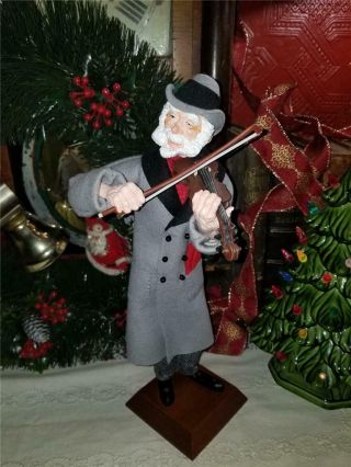 Rare 1996 Simpich Character Doll Handmade Christmas Musician Playing Violin 13 "