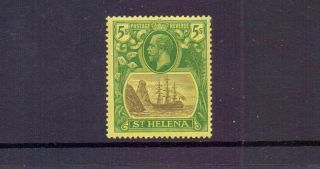 St Helena 1927 Gv 5/ - Badge Sg110 Lmm Cat £45