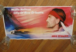 Vintage 1984 Willie Nelson City Of Orleans Poster 11 " X 24 " Nos Last One