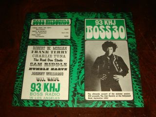 Jimi Hendrix 1968 Hollywood Bowl Khj Boss Radio Music Survey Handbill Cond