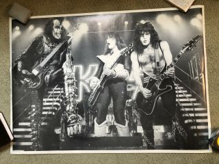 Kiss Poster 1977 Alive Ii Aucoin Era Chip Rock Photo Poster 24.  5”x34.  5”