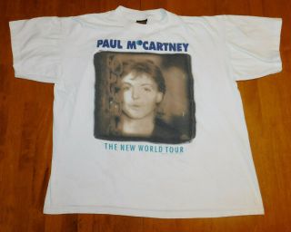 Vintage Brockum Paul Mccartney The World Tour 1993 Concert T - Shirt Xl