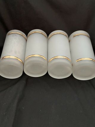 Elvis Presley Gold ACCENT Frosted Drinking Glasses 5 1/2 