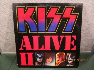 Vintage 1977 Kiss Alive Ii Lp Records With Evolution Of Kiss Insert
