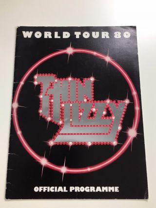 Thin Lizzy Concert Tour Programme 1980 World Tour - Philip Lynott,  Scott Gorham