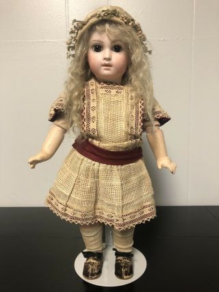 Antique Tete Jumeau 15 " French Bisque Doll
