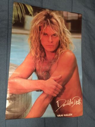Vintage David Lee Roth Of Van Halen Poster 1983 Nos