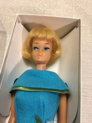 c1965 1070 Mattel Barbie Vintage American Girl Light Blonde Turquoise w/ Camera 2
