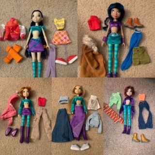 Disney Store W.  I.  T.  C.  H Doll Five Complete Set Rare
