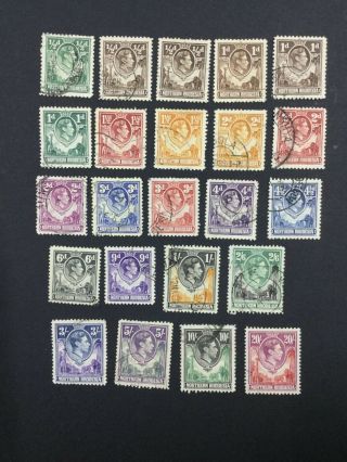 Momen: Northern Rhodesia Sg 25 - 45 1938 £190 Lot 5042