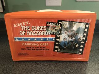 Vintage Dukes Of Hazzard Carrying Case For 24 Die Cast Cars 1981 Ertl 1/64