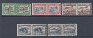 South West Africa 1951 - 52 Official Set Of 5 Never Hinged Sg O23/7