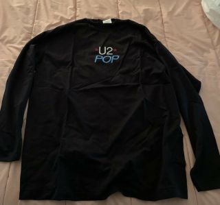 U2 Pop Long Sleeve Shirt.  Black.  X - Large