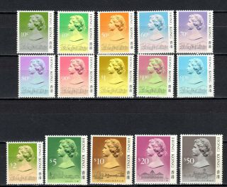 Hong Kong 1987 China Qeii Definitives Complete Set Of Mnh Stamps Un/mm
