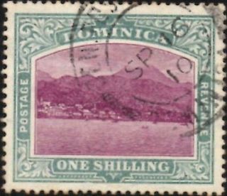 Dominica 1907 Edward Vii 1/ - Magenta & Grey - Green Sg.  43