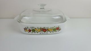 Vintage Corning Ware Spice Of Life Casserole Dish With Lid 1 A - 10 - B