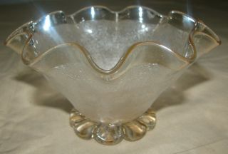 Vintage England Pomona Glass Bowl Footed 2