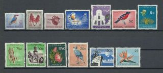 South Africa 1961 - 63 Sg 198/210 Mnh Cat £29