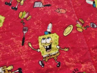 Sponge Bob Square Pants Hot Steamy Goodness Standard Pillowcase Handmade Vtg Red