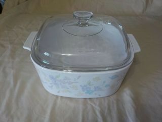 “pastel Bouquet” Corning Ware 5 Liter Covered Casserole A - 5 - B