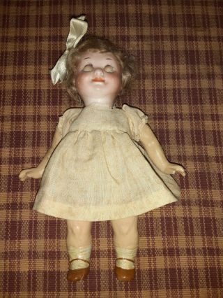 Early Antique Bisque Head Armand Marseille Goggly Doll 323 A 11/9 M