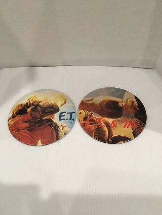 E.  T.  The Extra Terrestrial Vintage 80s 2 Large 6 " Pin Buttons