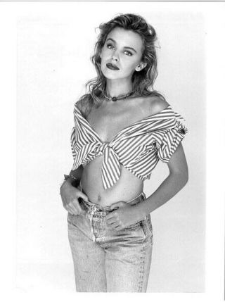 Kylie Minogue Sexy Bare Midriff Vintage Rare Glamour Pin Up Photo 1989