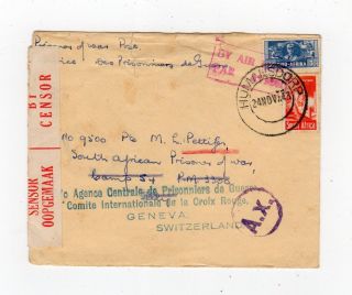 South Africa: 1943 Censored Cover Sent To A Prisoner Of War In Italy (sh266)