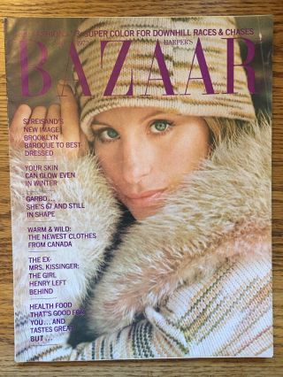 Vintage Barbra Streisand Rare Harpers Bazaar November 1972 Jaclyn Smith