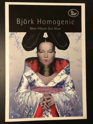 Bjork Homogenic 1997 Promotional Poster 16.  5 X 24 Inches