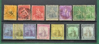 Trinidad & Tobago Stamps Selection Of 14 On Stock Card (h87)